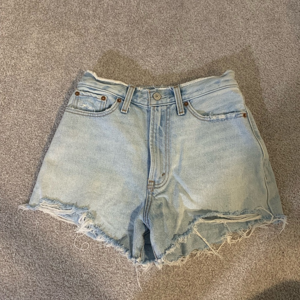 Abercrombie high waisted denim shorts size 25